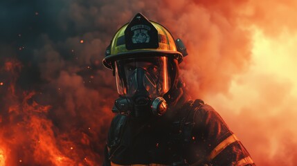 Obraz premium Brave Hearts: The Heroes of Firefighting