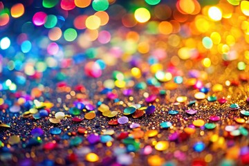 Bright lights glitter and confetti abstract background wallpaper