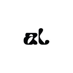 AL monogram logo design letter text name symbol monochrome logotype alphabet character simple logo