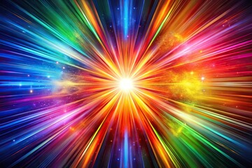 Fototapeta premium Bright colorful explosion of light and color