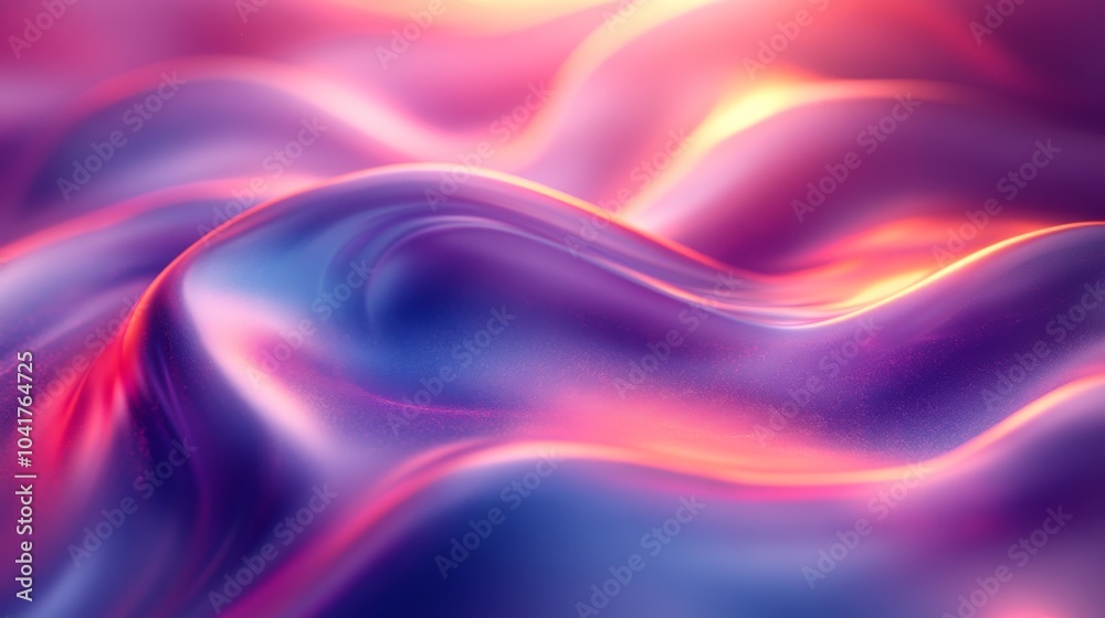 Aufkleber The flowing waves of purple and pink blend seamlessly, creating an abstract representation of softness and light. This vibrant texture evokes a sense of wonder and tranquility.