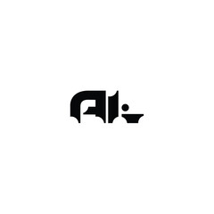 AL monogram logo design letter text name symbol monochrome logotype alphabet character simple logo