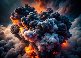 Black Smoke and Dust Abstract Background for Creative Projects and Designs