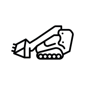 recommend clip art: Multi-purpose Snowplow black line illustration. Snow removal machine.