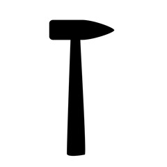 Hammer silhouette vector