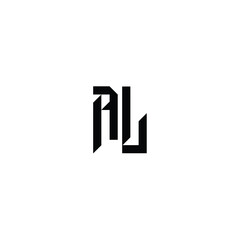 AL monogram logo design letter text name symbol monochrome logotype alphabet character simple logo