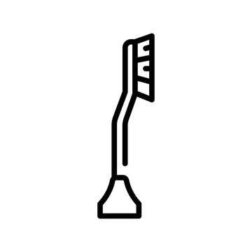 recommend clip art: Snow Brush black line illustration. Snow removal machine.