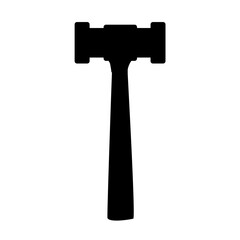 Hammer silhouette vector
