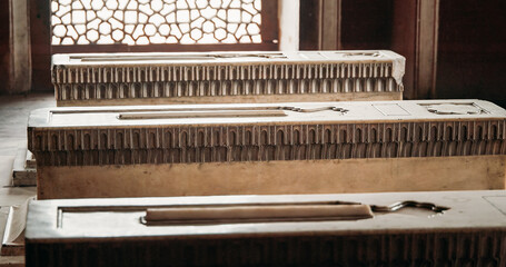 Delhi, India. Humayun's tomb. Famous place is Tomb of Mughal emperor, Mirza Nasir al-Din Muhammad...