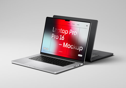 Perspective Laptop Mockups
