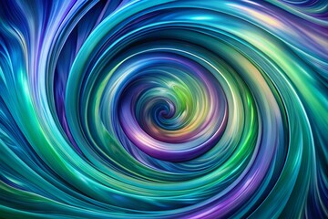Blue Green Purple Abstract Swirls - Spiraling Background Design for Creative Projects and Modern Art