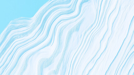Fototapeta premium Flowing, marble-like blue and white pattern resembling natural stone or ice formations. Ideal for artistic backgrounds, modern decor, or nature-inspired designs.