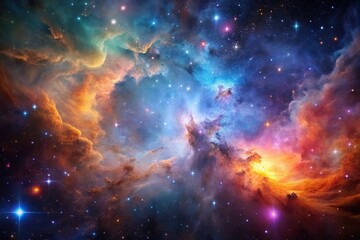 Naklejka premium Captivating image of nebulas in the sky