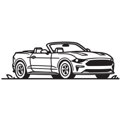 Simple Car Silhouette Vector Design on White Background.