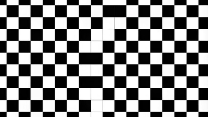Fototapeta premium Checkered pattern seamless background black white Wide-Angle