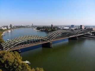 Hohenzollern bridge in Cologne, Germany 
