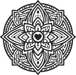 Line art mandala illustration