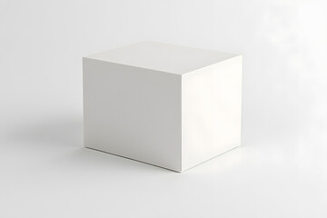 Mockup white box isolated on white background