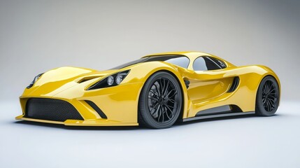 Fototapeta premium A super sports car on a white background. 3D illustration