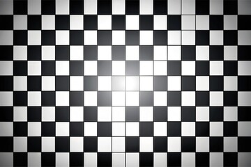 Fototapeta premium Checkerboard aerial pattern of black and white squares
