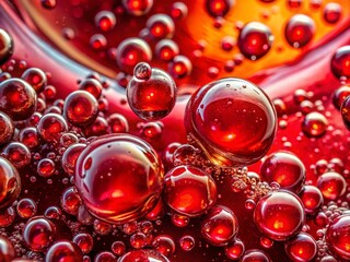 Captivating Red Syrup Splash with Droplets and Bubbles on a Clear Background for Food Photography