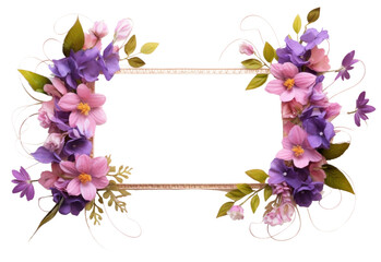 Fototapeta premium PNG Flower wreath violet plant.