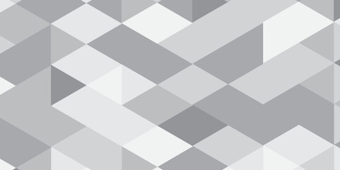Abstract geometric white and gray background seamless mosaic and low polygon triangle texture wallpaper, Triangle Vector Abstract Geometric Technology seamless pattern Background. 