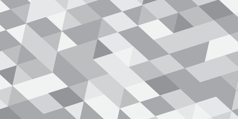 Abstract geometric white and gray background seamless mosaic and low polygon triangle texture wallpaper, Triangle Vector Abstract Geometric Technology seamless pattern Background. 