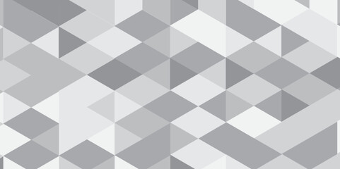 Abstract geometric white and gray background seamless mosaic and low polygon triangle texture wallpaper, Triangle Vector Abstract Geometric Technology seamless pattern Background. 