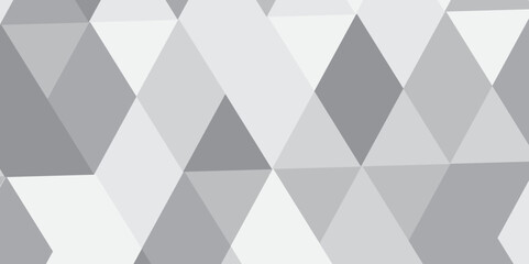 Obraz premium Abstract geometric white and gray background seamless mosaic and low polygon triangle texture wallpaper, Triangle Vector Abstract Geometric Technology seamless pattern Background. 