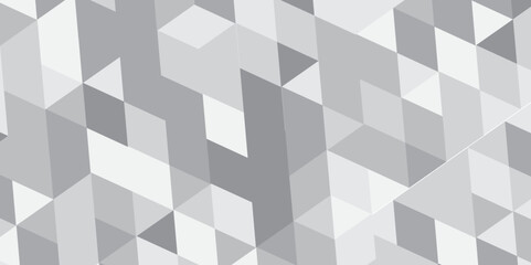 Fototapeta premium Abstract geometric white and gray background seamless mosaic and low polygon triangle texture wallpaper, Triangle Vector Abstract Geometric Technology seamless pattern Background. 
