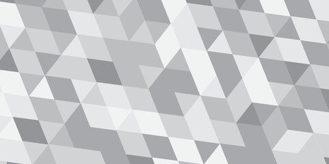 Abstract geometric white and gray background seamless mosaic and low polygon triangle texture wallpaper, Triangle Vector Abstract Geometric Technology seamless pattern Background. 