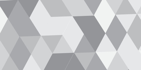 Abstract geometric white and gray background seamless mosaic and low polygon triangle texture wallpaper, Triangle Vector Abstract Geometric Technology seamless pattern Background. 