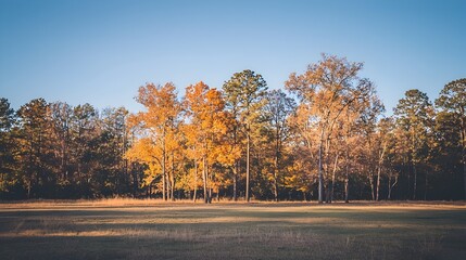 Obraz premium Warm golden light casts long soft shadows over the rows of orange trees on a sprawling farm at sunset The vibrant orange foliage and rich textured details create a serene picturesque landscape