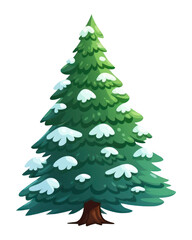 Fototapeta premium PNG Christmas tree christmas cartoon plant.