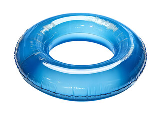 a blue inflatable tube