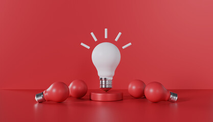 Glowing light bulb icon symbolizing innovation and bright ideas