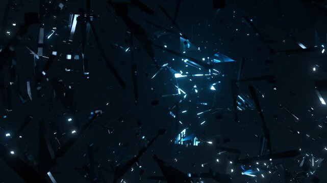 VJ クリスタル 光 パーティクル 反射 幻想 回転 青 [別Verあり]