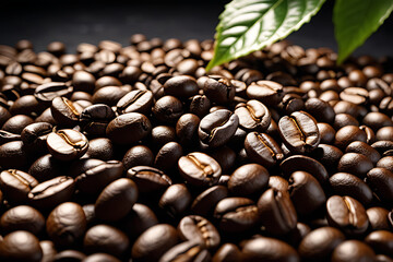 coffee beans leaves cut unique roasted flavor experience