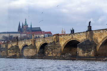 Prague Charles bridge city
