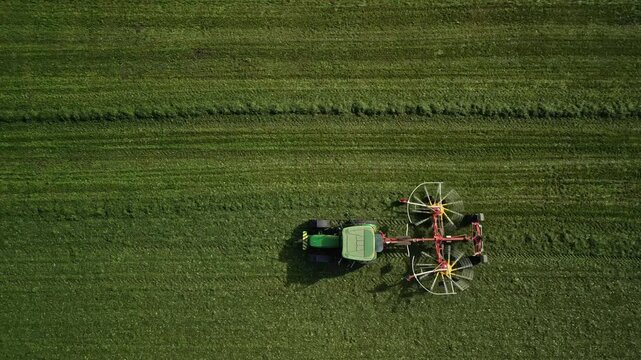 agricultural machinery in the fields of Switzerland