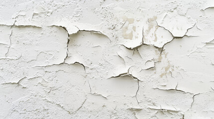 Obraz premium White Plaster Texture with Deep Cracks and Subtle Grunge Effect
