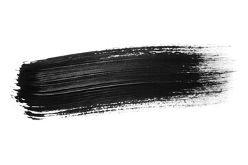 Abstract black brush strokes on white background