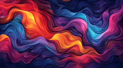 Obraz premium Abstract Wave Patterns with Bold, Dynamic Designs and Vibrant Colors - Artistic Fluid Art