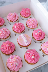 Pink cupcakes dessert Bakery sweet 