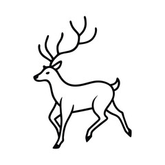 A vector set of elegant running deer silhouettes, perfect for holiday cards, wildlife-themed designs, and decorations. Ideal for Christmas, seasonal projects, and nature-inspired illustrations.
