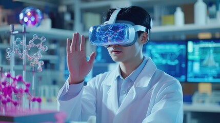 Lab scientist uses VR to visualize molecular structure