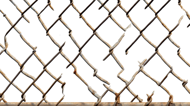 Chainlink fence with barbed wire pattern in a seamless design for security and protection