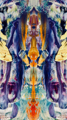 Abstract background art . Ethnic pattern. Mixtures of oil paint. Trendy hand painting canvas. Wall decor and Wall art prints Idea. 3D Texture. Art object