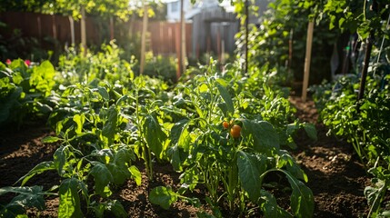 Tomato Plants Growing in a